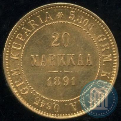 Picture 20 markkaa 1891 year L 