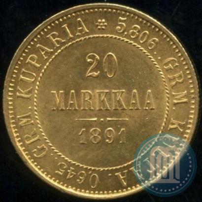 Picture 20 markkaa 1891 year L 