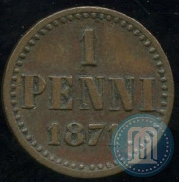 Фото 1 пенни 1871 года  