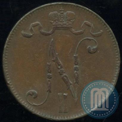 Picture 5 pennia 1910 year  