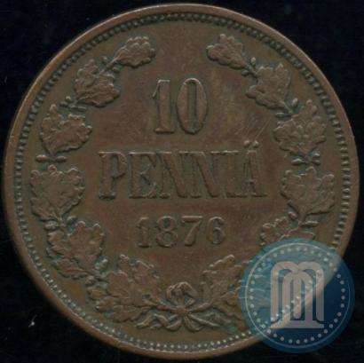 Фото 10 пенни 1876 года  