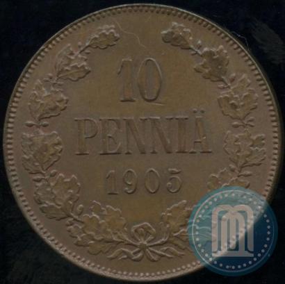 Фото 10 пенни 1905 года  