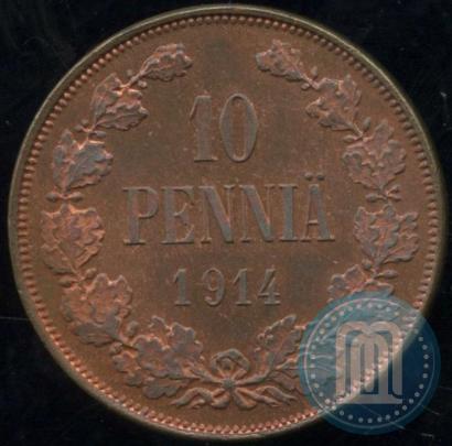 Фото 10 пенни 1914 года  