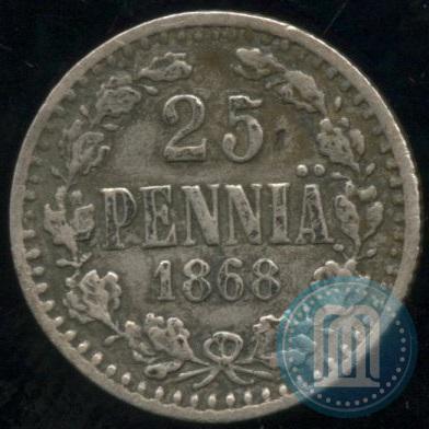 Picture 25 pennia 1868 year S 