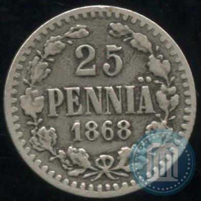 Picture 25 pennia 1868 year S 