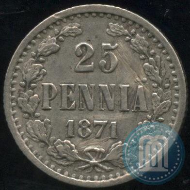 Picture 25 pennia 1871 year S 