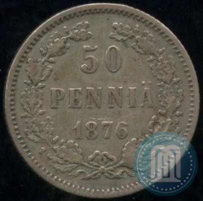 Фото 50 пенни 1876 года S 