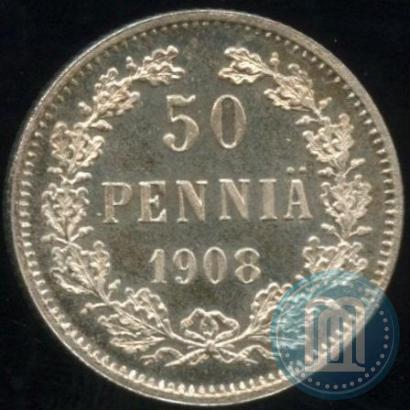 Picture 50 pennia 1908 year L 