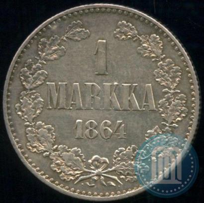 Picture 1 markka 1864 year S 