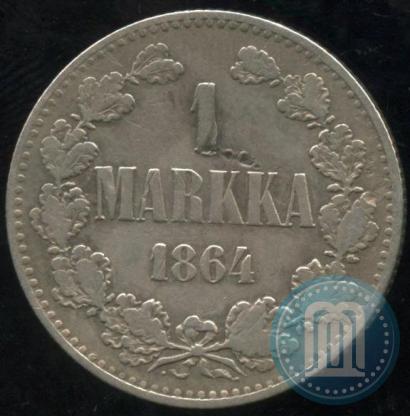 Picture 1 markka 1864 year S 