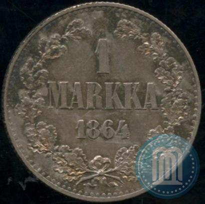 Picture 1 markka 1864 year S 