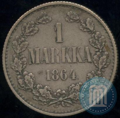 Picture 1 markka 1864 year S 