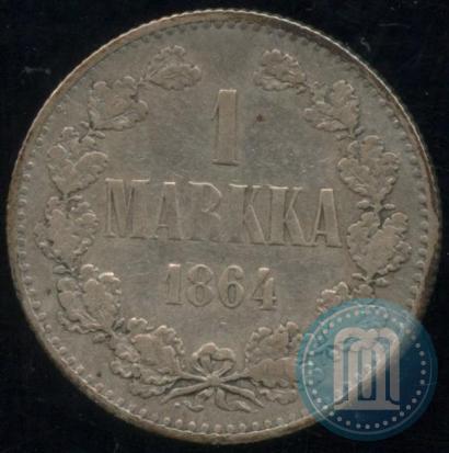 Picture 1 markka 1864 year S 