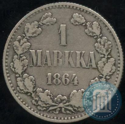 Picture 1 markka 1864 year S 