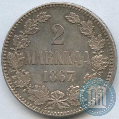Picture 2 markkaa 1867 year S 