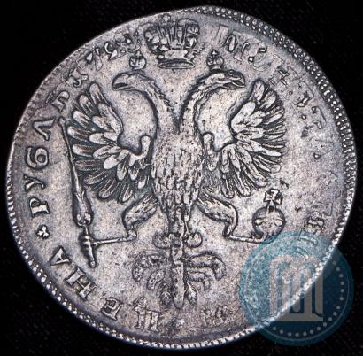 Picture 1 rouble 1725 year СПБ "Petersburg type, portrait turned to the left"
