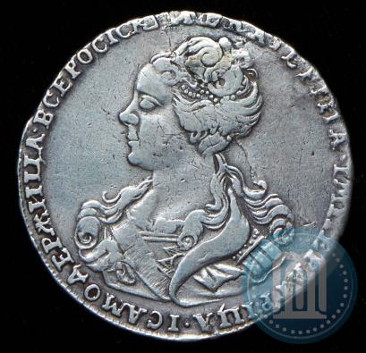 Picture Poltina 1726 year  "Moscow type, portrait turned to the left"