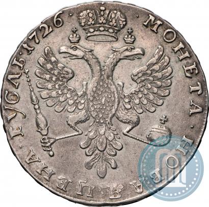 Picture 1 rouble 1726 year  "Moscow type, portrait turned to the left"