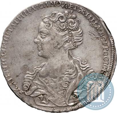 Фото 1 рубль 1726 года  "Московский тип, портрет влево"