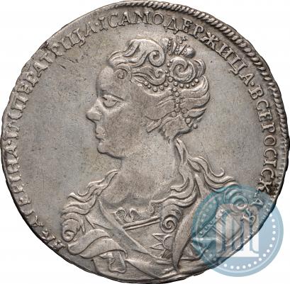 Фото 1 рубль 1726 года  "Московский тип, портрет влево"