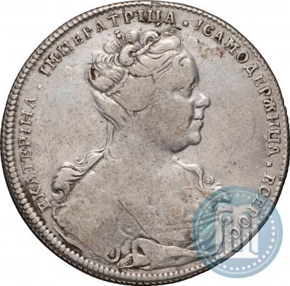 Picture 1 rouble 1726 year СПБ "Petersburg type, portrait turned to the right"
