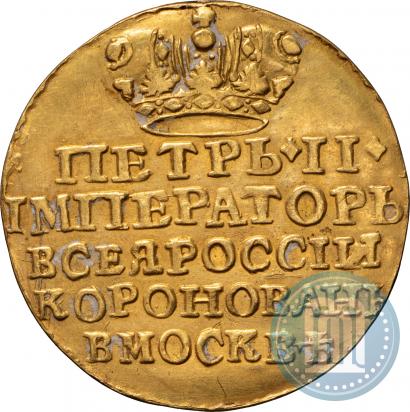Picture Token Coin 1728 year  "Coronation of the Emperor Peter II"