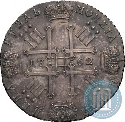Picture 1 rouble 1762 year СПБ "Monogram on the reverse. Pattern"
