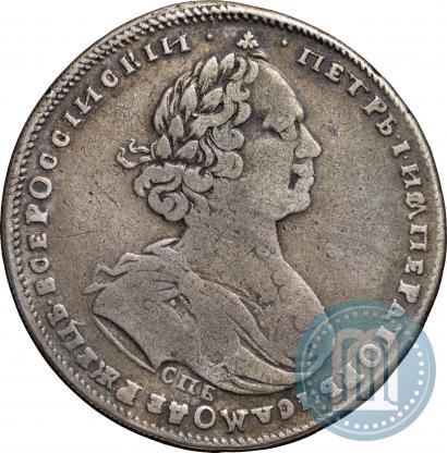Фото Полтина 1725 года СПБ "Портрет в латах"