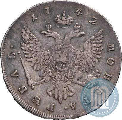 Фото 1 рубль 1742 года ММД 