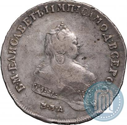 Фото 1 рубль 1742 года ММД 