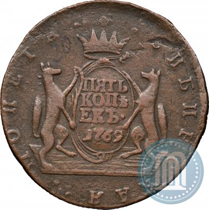 Picture 5 kopecks 1769 year КМ 