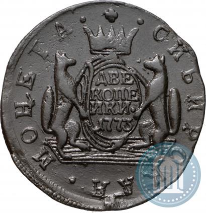 Фото 2 копейки 1773 года КМ 
