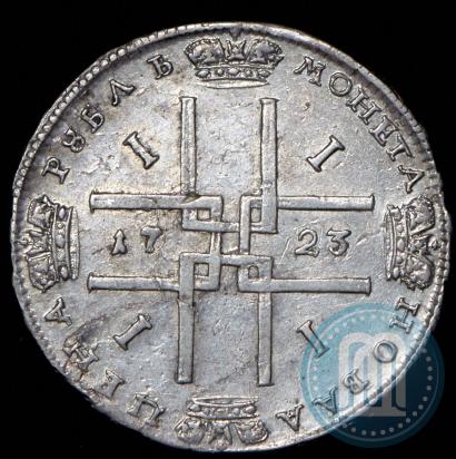 Фото 1 рубль 1723 года  "Портрет в античных доспехах"