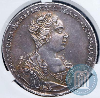 Фото 1 рубль 1726 года  "Московский тип, портрет вправо"