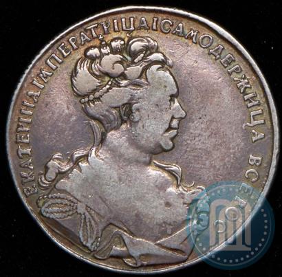 Picture 1 rouble 1727 year СПБ "High haircut"