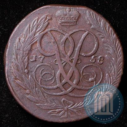 Picture 5 kopecks 1758 year  