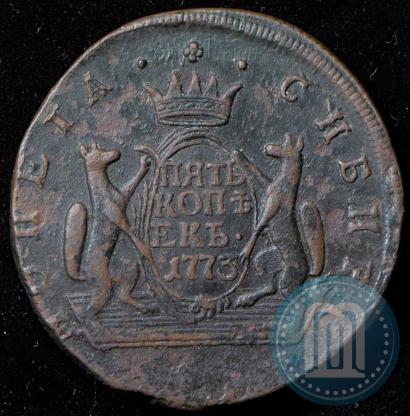 Picture 5 kopecks 1773 year КМ 