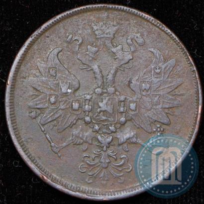 Picture 2 kopecks 1863 year ЕМ 