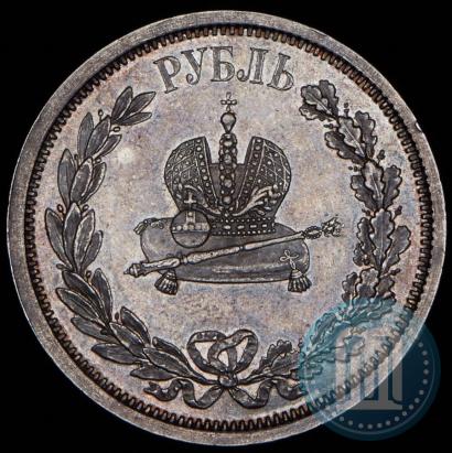 Picture 1 rouble 1883 year ЛШ "On the Coronation of Emperor Alexander III"