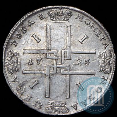 Фото 1 рубль 1723 года  "Портрет в античных доспехах"