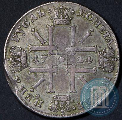 Фото 1 рубль 1724 года СПБ "Солнечный, в латах"