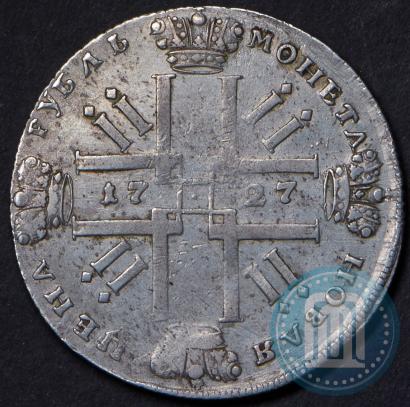 Фото 1 рубль 1727 года СПБ "Петербургский тип"