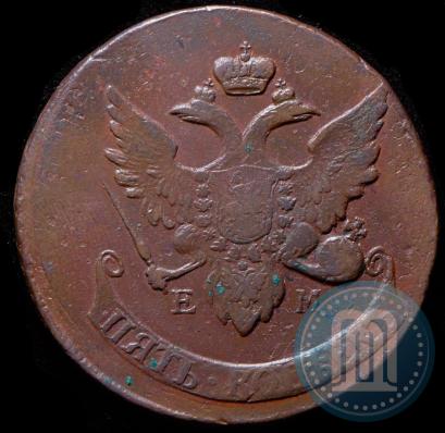 Picture 5 kopecks 1793 year ЕМ "Paul's restrike"