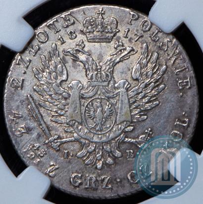 Фото 2 злотых 1817 года IB 