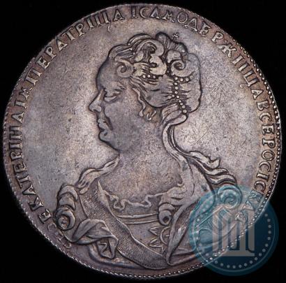 Фото 1 рубль 1725 года СПБ "Петербургский тип, портрет влево"