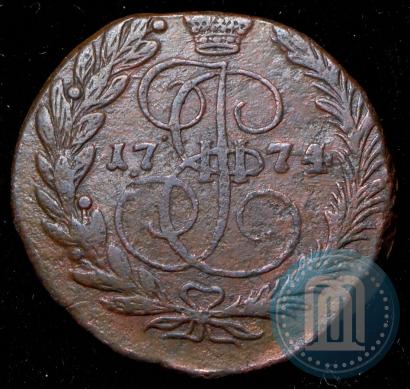 Picture 2 kopecks 1774 year ЕМ 