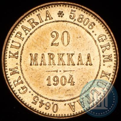 Picture 20 markkaa 1904 year L 