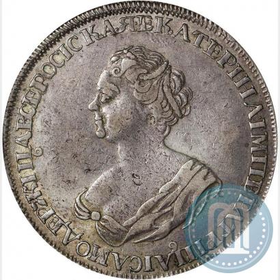 Фото 1 рубль 1725 года  "Траурный"