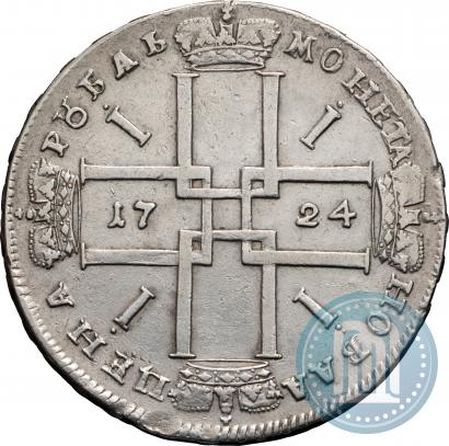 Фото 1 рубль 1724 года  "Портрет в античных доспехах"
