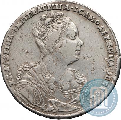 Фото 1 рубль 1726 года  "Московский тип, портрет вправо"